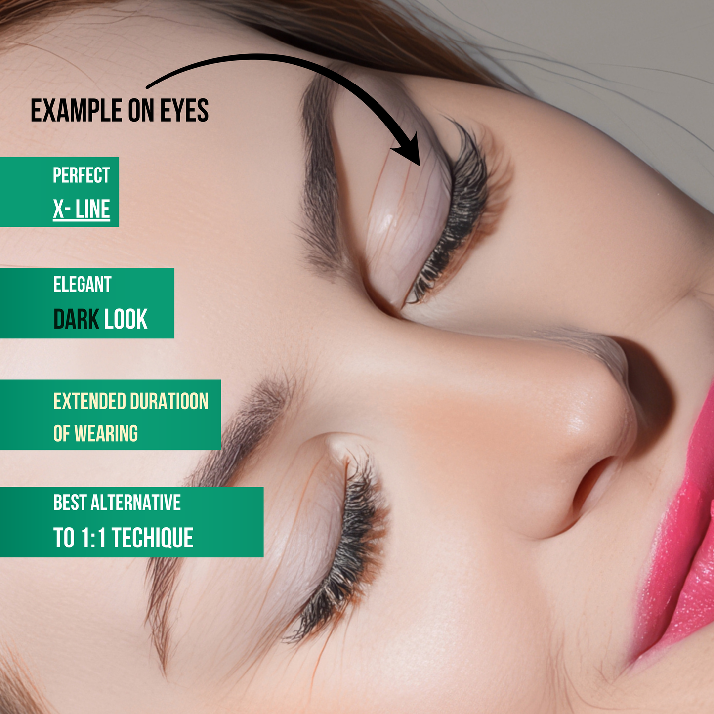 No 1 - 2D Simple BeautY Eyelash Extension ✅ FULL set